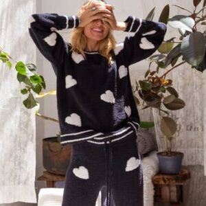 POL plush heart sweatshirt